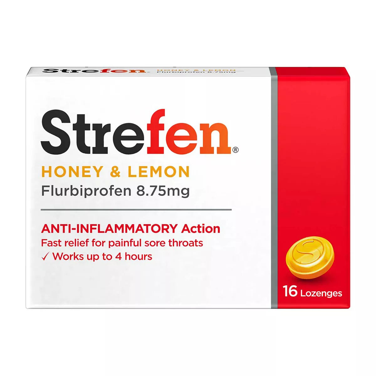 Strefen Honey & Lemon Lozenges for sore throat x 16 - McGrocer