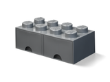 8-Stud Brick Drawer – Dark Gray