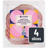 Ocado British Honey Roast Ham 4 Slices Thick Cut
