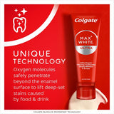 Colgate Max White Ultra Active Foam At Home Teeth Whitening Toothpastee