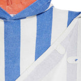 MS Pure Cotton Striped Poncho 3-4 Years Blue