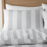 Catherine Lansfield Cove Stripe Double Duvet Set Silver