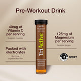 TriActive Pre-Workout Electrolyte Drink with Benefits Effervescent Mango
