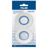 MILAN Blister pack 2 shiny transparent adhesive tapes 19 mm x 33 m