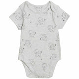 MS 7pk Lion Bodysuits New Born Grey Mix