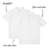 M&S Boys, Stain Resist School Polo Shirts, 10-11 Years, White