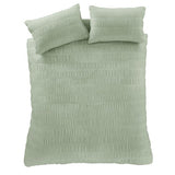 Catherine Lansfield Seersucker Double Duvet Set Sage