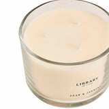MS Pear  Jasmine 3 Wick Candle White