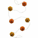 M&S Autumn Felt Pumpkin Garland, Orange
