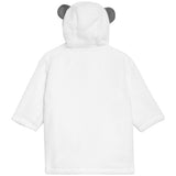 MS Panda Hooded Robe 0-3 Months White
