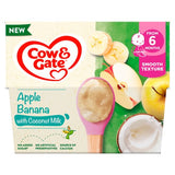 Cow  Gate Apple Banana with Coconut Milk Baby Food Pot 6 Months