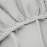 M&S Cotton Rich Fitted Sheet, Double,Silver Grey