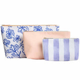MS Wash Bag Trio Blue Mix