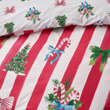 Catherine Lansfield Christmas Stripe King Duvet Set