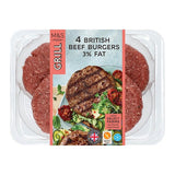MS 4 British Beef Burgers 3 Fat