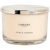 MS Pear  Jasmine 3 Wick Candle White