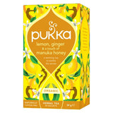 Pukka Organic Lemon GingerManuka Honey Tea x20 Compostable Herbal TeaBags