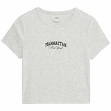 MS Rib T-Shirt 7-8 Years Grey Marl