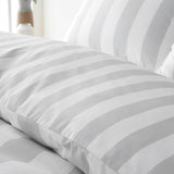 Catherine Lansfield Cove Stripe Single Duvet Set Silver