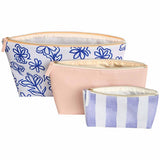 MS Wash Bag Trio Blue Mix