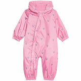 MS Girls Strawberry Hooded Puddlesuit 6-9 Months Pink