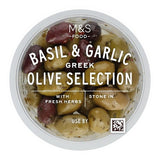 MS Basil  Garlic Marinated Olive Selection