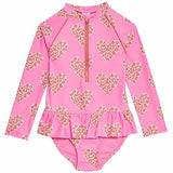 MS Girls Heart long sleeve swimming costume 6-7 Years Multi