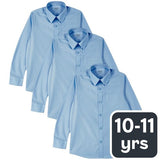 MS Boys Regular Fit Easy to Iron Shirts 10-11 Years Blue