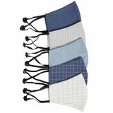 MS Adult Reusable Covid Face Coverings Blue Mix