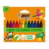 BIC Kids Jumbo Colouring Crayons Wallet of 12
