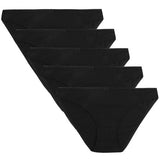 MS Collection Cotton Rich Bikini Briefs Size 10 Black