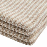 M&S Two Tone Knitted Throw, Neutral