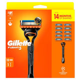 Gillette Fusion Manual Razor + 10 Razor Blades Pack