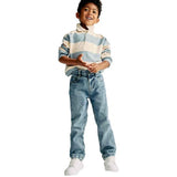 M&S Striped Rugby Sweatshirt, 5-6 Years, Blue