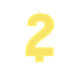 Raised Border Numeral 2 Candle
