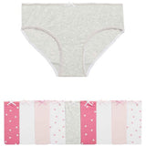 MS Girls Cotton Rich Heart Knickers 2-3 Years Pink Mix