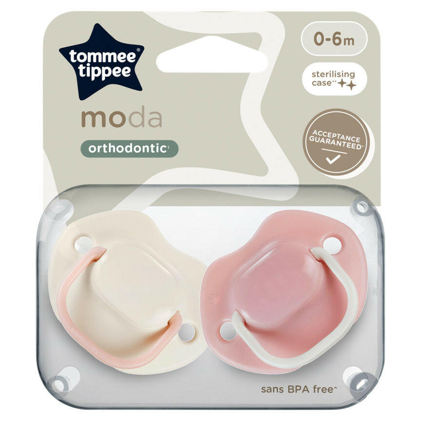 Tommee Tippee Moda 2 Orthodontic Soothers 0-6m GOODS ASDA   
