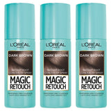 LOreal Magic Retouch Instant Root Concealer Spray 3 x 75ml in Dark Brown