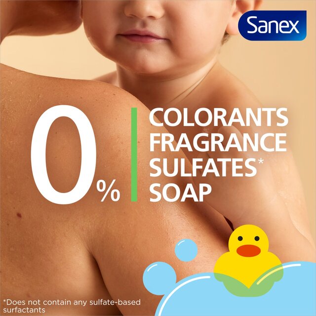 Sanex Zero% Kids Sensitive Bubble Bath and Body Wash Shower Gel   450ml - McGrocer