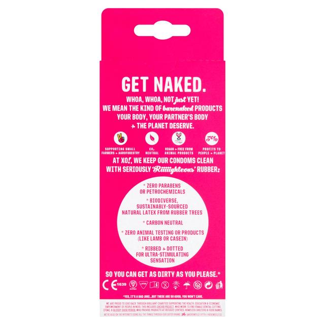 XO! Hi-Sensation 'Righteous Rubber' Ribbed + Dotted Condoms   6 per pack GOODS M&S   