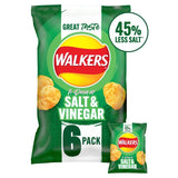 Walkers Less Salt A Dash of Salt & Vinegar Multipack Crisps   6 per pack GOODS M&S   