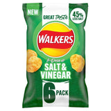 Walkers Less Salt A Dash of Salt & Vinegar Multipack Crisps   6 per pack GOODS M&S   