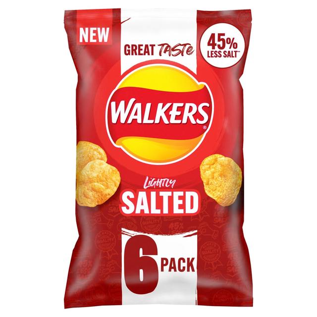 Walkers Less Salt Lightly Salted Multipack Crisps   6 per pack GOODS M&S   