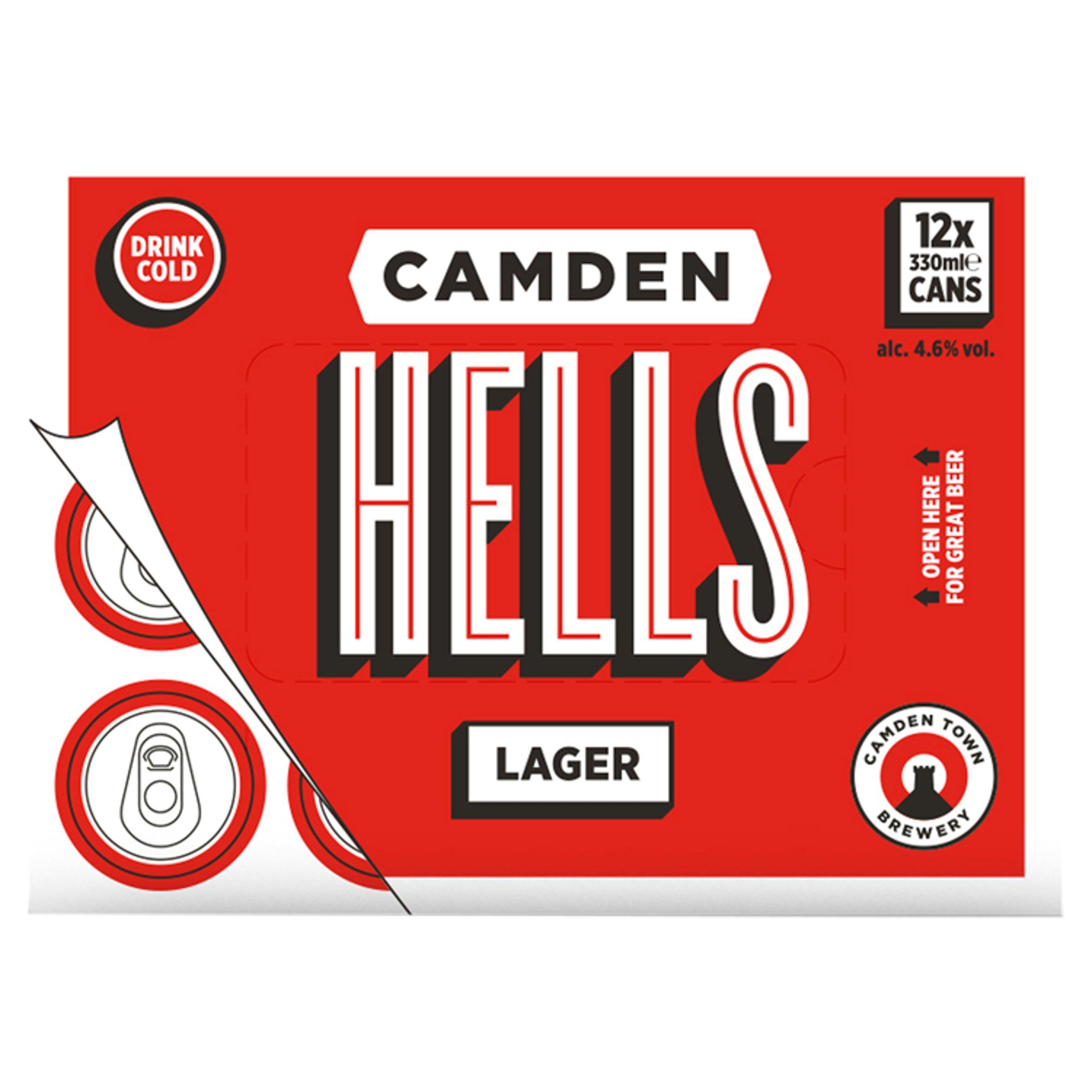 Camden Hells Lager Cans 12x330ml - McGrocer