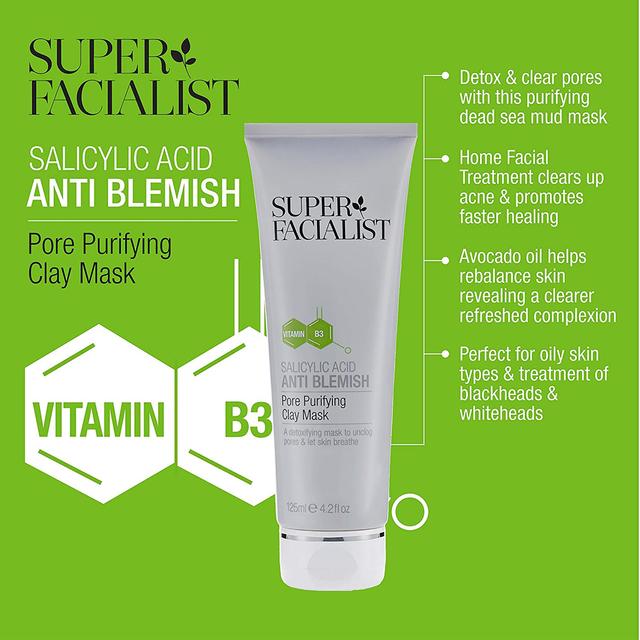 Super Facialist Salicylic Acid Anti Blemish Pore Purifying Clay Mask GOODS M&S   