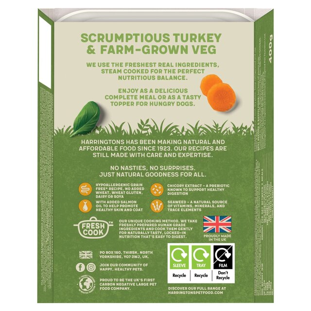 Harringtons Grain Free Turkey & Potato with Vegetables   400g - McGrocer