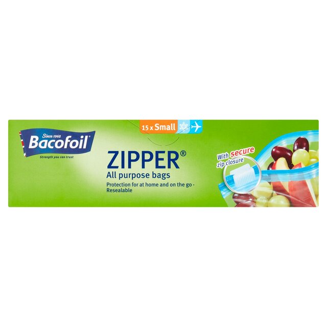 Bacofoil Small All Purpose Zipper Freezer Bags   15 per pack - McGrocer