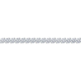 6.00ctw Round Brilliant Cut Diamond Tennis Bracelet, 18ct White Gold - McGrocer