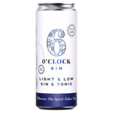 6 O'clock Gin Light & Low Gin & Tonic   250ml - McGrocer