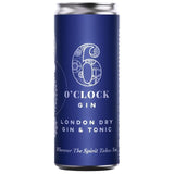 6 O'clock Gin London Dry Gin & Tonic   250ml - McGrocer
